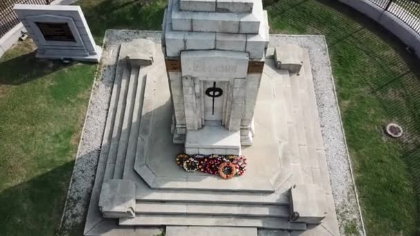 Kenotafen (1914-1918) ett minnesmärke över första världskriget död. — Stockvideo
