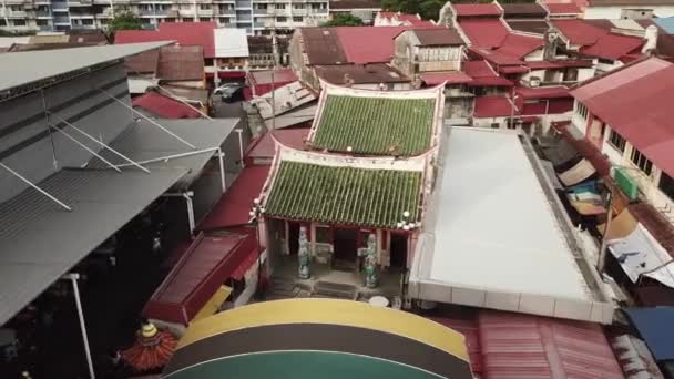Aerial Pek Gong Cheng Tua Pek Kong templo — Vídeos de Stock