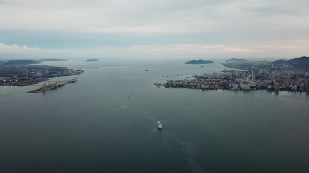 Wizyta lotnicza na wyspie Penang. — Wideo stockowe
