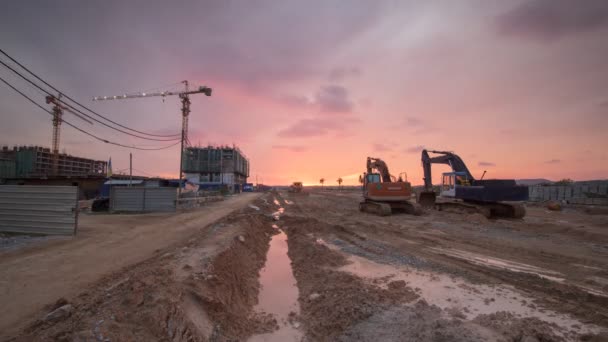 Timelapse de la zone de construction . — Video