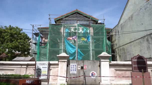 Travaux de restauration dans un bâtiment patrimonial — Video