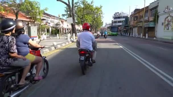Conduzca en la vieja calle Jalan Kapitan Keling . — Vídeos de Stock