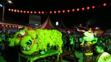 Çin Yeni Yıl Aslan Dansı gösterisi.