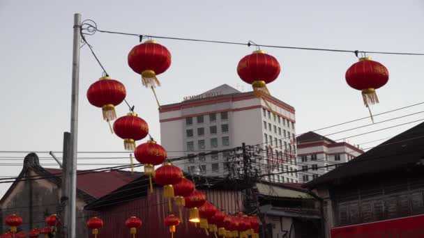 Bukit Mertajam Penang Malaysia January 2020 Summit Hotel Red Lantern — 图库视频影像