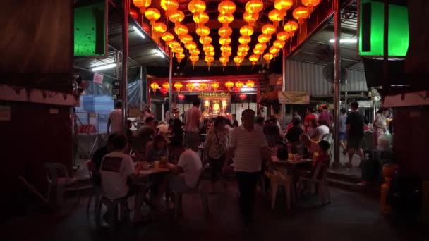 Bukit Mertajam Penang Malasia Ene 2020 Gente Disfruta Comida Pek — Vídeos de Stock