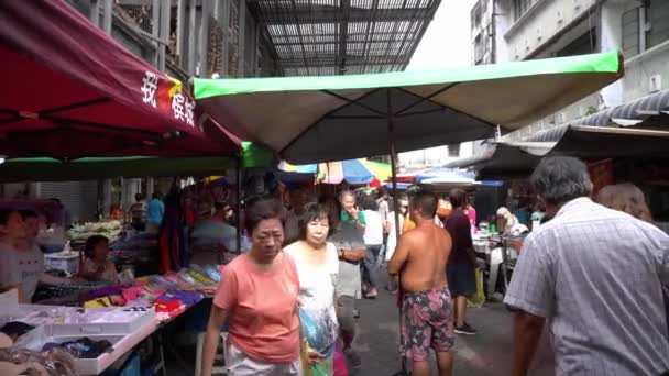 George Town Penang Malezja Stycznia 2020 Pracowity Poranek Rynku Porannym — Wideo stockowe