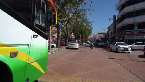 George Town Penang Maleisië Jan 2020 Rijden Bij Jalan Masjid — Stockvideo