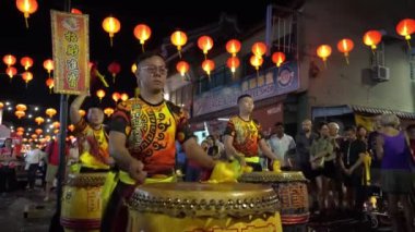 George Town, Penang / Malezya - 24 Ocak 2020: 24 Sokak davulları.