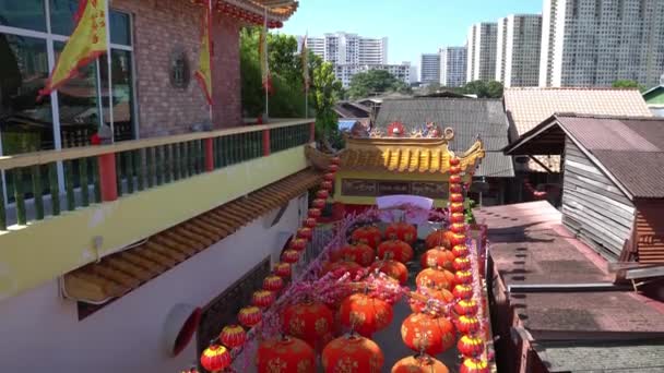 George Town Penang Malaysia January 2020 Tilt Shot Lantern Path — 图库视频影像