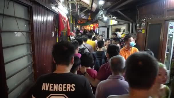 Georgetown Penang Malajsie 2020 Tisíce Lidí Navštíví Chew Jetty Během — Stock video