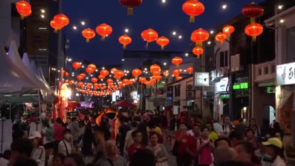 Georgetown Penang Malezya Şubat 2020 Çin Yeni Yılı Sırasında Çin — Stok video