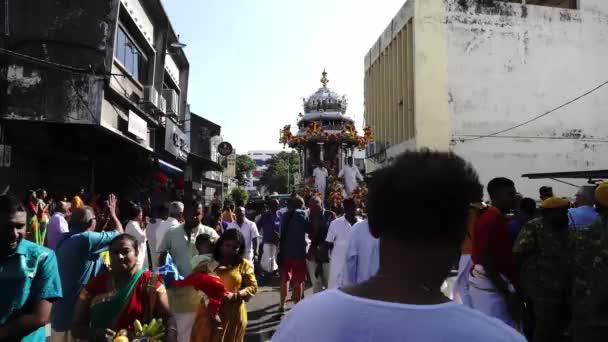 Georgetown Penang Maleisië Feb 2020 Gimbal Schot Volgt Beweging Van — Stockvideo