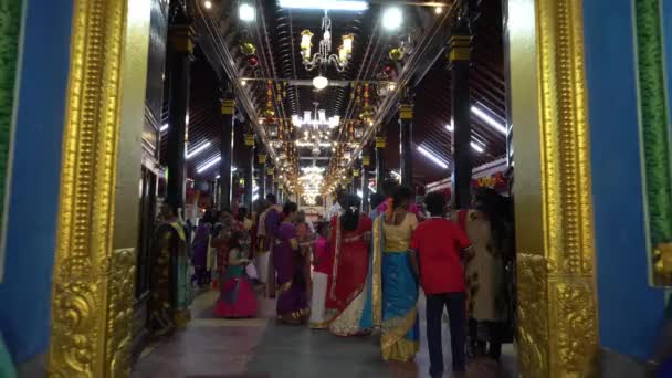 Georgetown Penang Malaysia Feb 2020 Dolly Shot Nattukkottai Chettiar Temple — 비디오