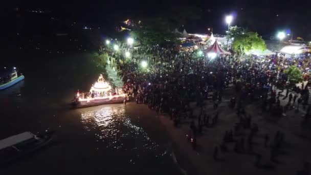 Teluk Bahang Penang Malaisie Mars 2020 Feu Artifice Aérien Pendant — Video