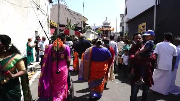 Georgetown Penang Malezya Şubat 2020 Bir Kadın Thaipusam Kutlamaları Sırasında — Stok video