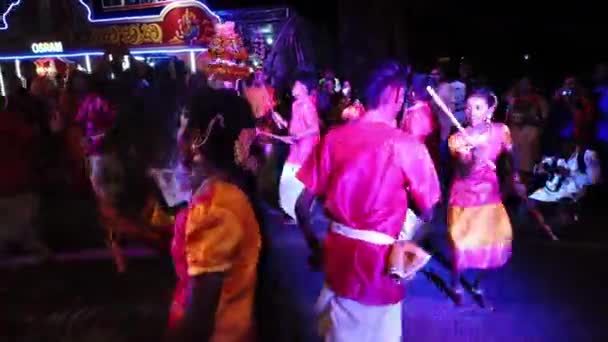 Georgetown Penang Malasia Feb 2020 Danza Palo Indio Durante Celebración — Vídeo de stock