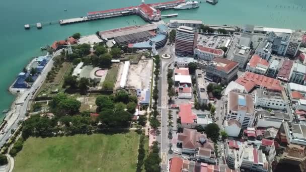 Georgetown Penang Malajsie Března 2020 Letecká Moucha Padang Kota Lama — Stock video