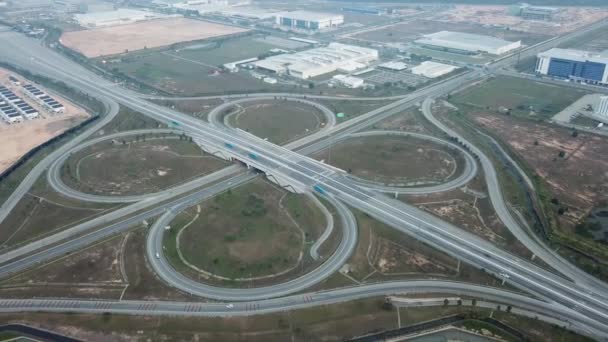 Batu Kawan Penang Malaysia Mar 2020 Cloverleaf Interchange Batu Kawan — Stock Video