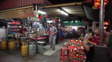 Bukit Mertajam, Penang / Malezya - 15 Ocak 2020: Pek Gong Cheng Hawker Merkezi.