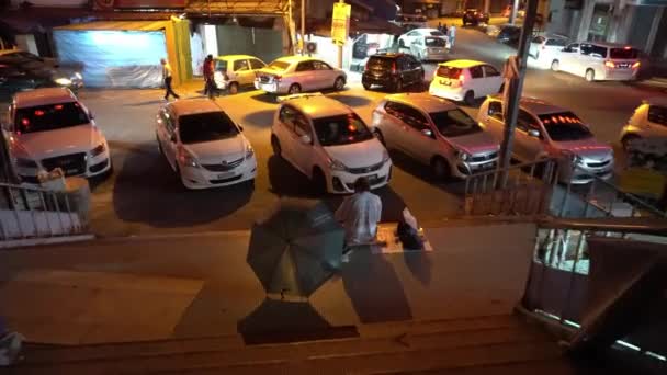 Bukit Mertajam Penang Malaysia Gennaio 2020 Uomo Solitario Siede Solo — Video Stock