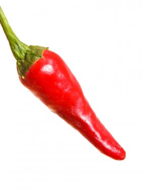 Beyaz arka plan üzerinde izole kırmızı acı biber
