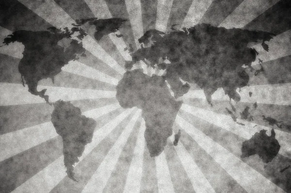 Mapa mundial de Grunge —  Fotos de Stock