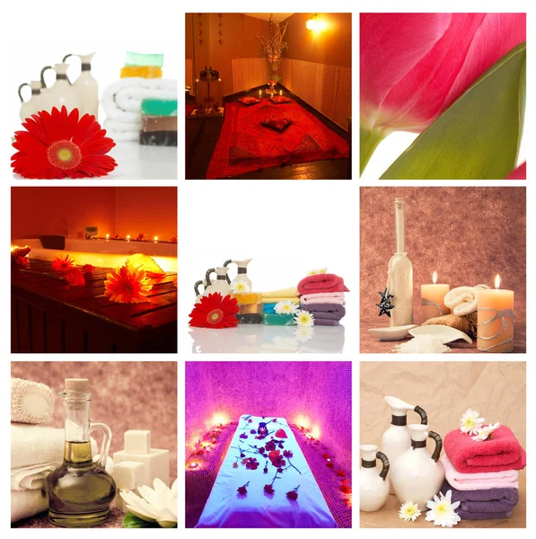 Collage concepto spa — Foto de Stock