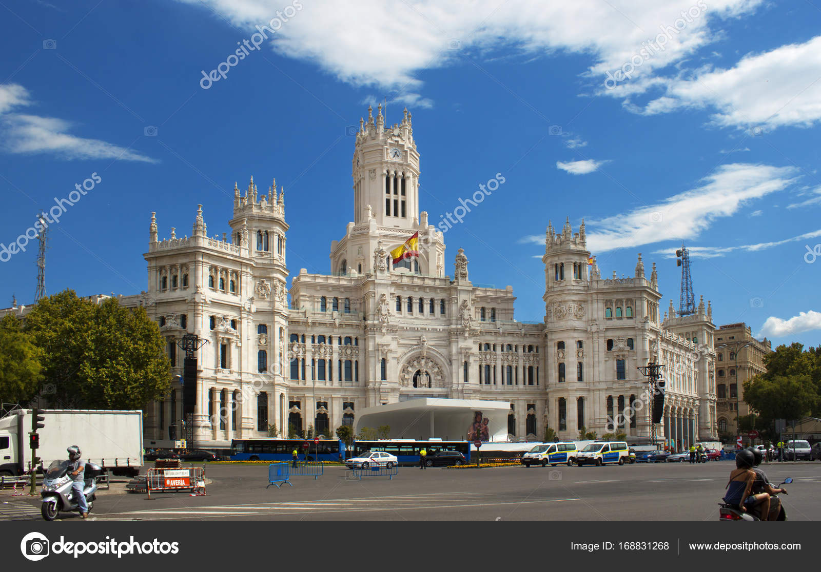 Palacio De Cibeles En Madrid España Foto De Stock