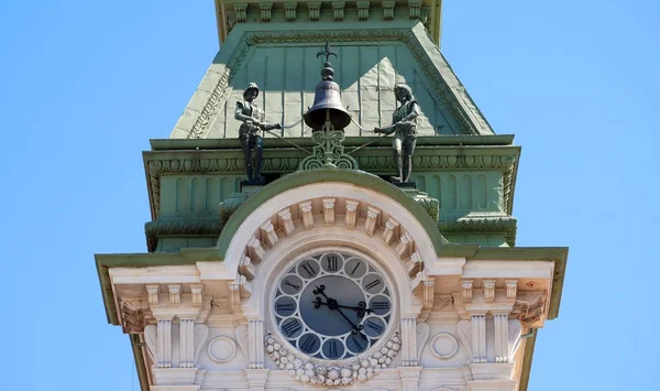 Trieste, Italy. Architects of the city tower. Long focal lens