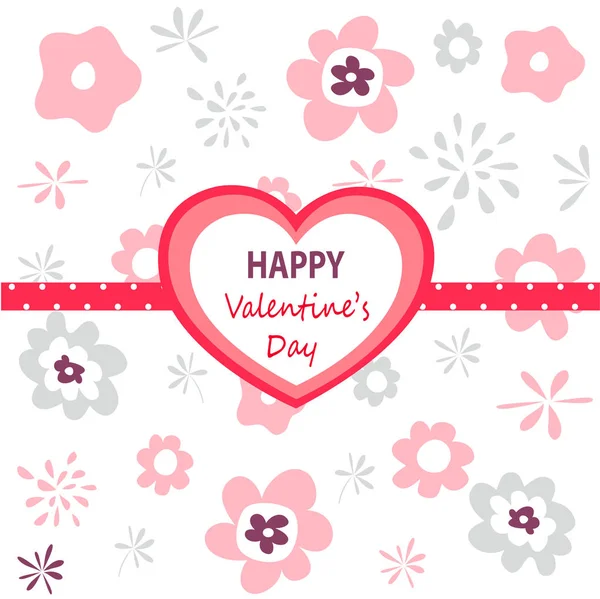 Feliz tarjeta de San Valentín — Vector de stock