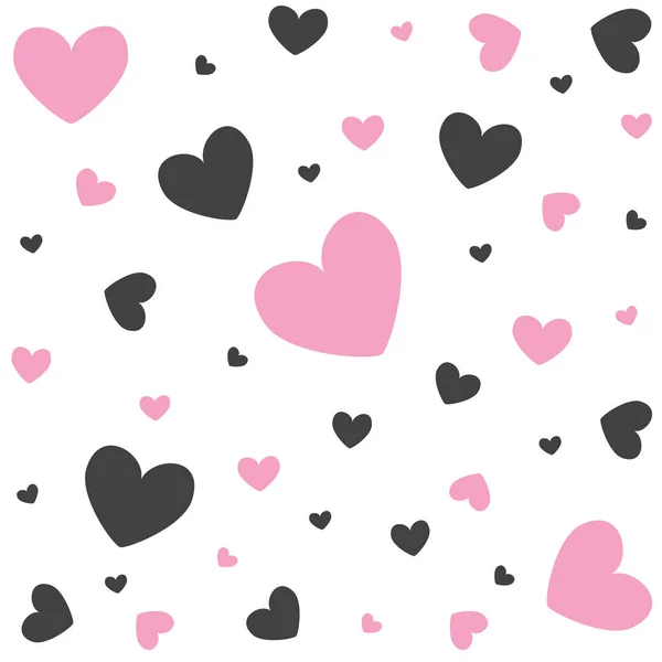 Cartão de Dia dos Namorados, corações — Vetor de Stock