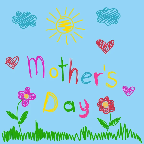 Tarjeta de felicitación del Día de la Madre — Vector de stock