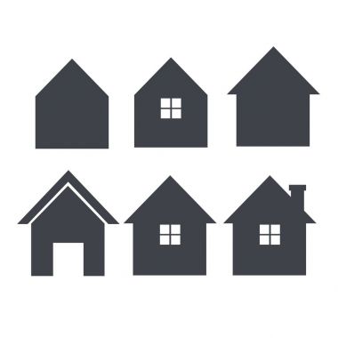 Emlak logo şablonu vektör resmi ev Icon set