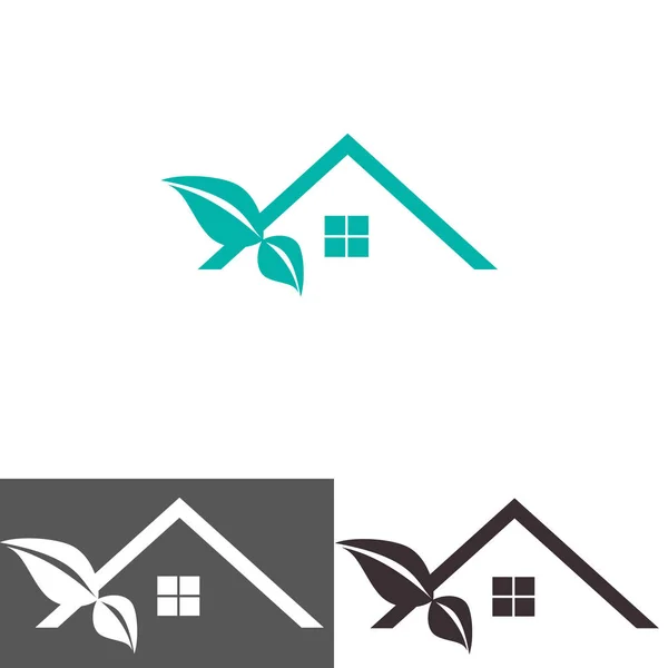 抽象的な家のロゴのデザイン テンプレート — ストックベクタ