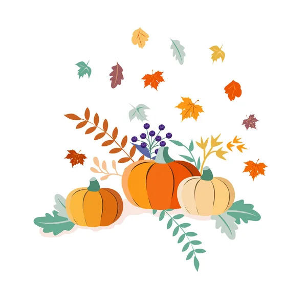 Autumn harvest and Thanksgiving Day poster design — Stock Vector