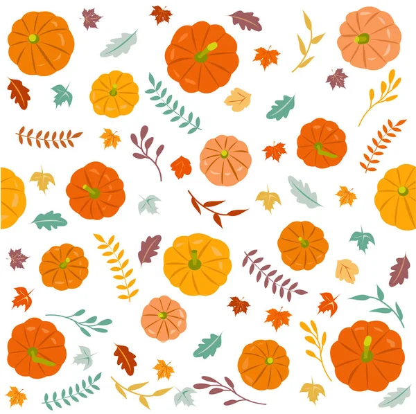 Thanksgiving autumn seamless background — Stock Vector