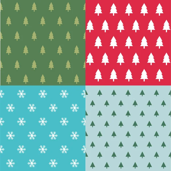 Bezešvé vzor s vánočními stromky — Stockový vektor