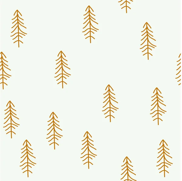 Seamless pattern with Christmas tree. Winter forest. — Stock Vector