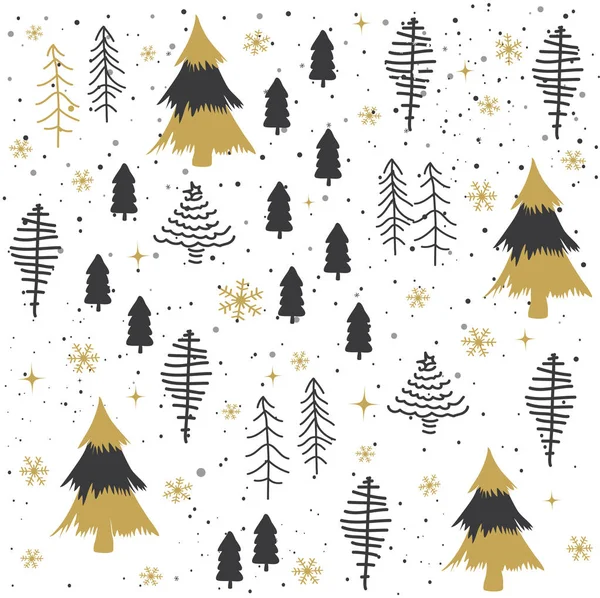 Patrón de árboles de Navidad abstractos sin costuras — Archivo Imágenes Vectoriales