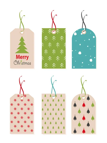 Christmas Gift Tags — Stock Vector