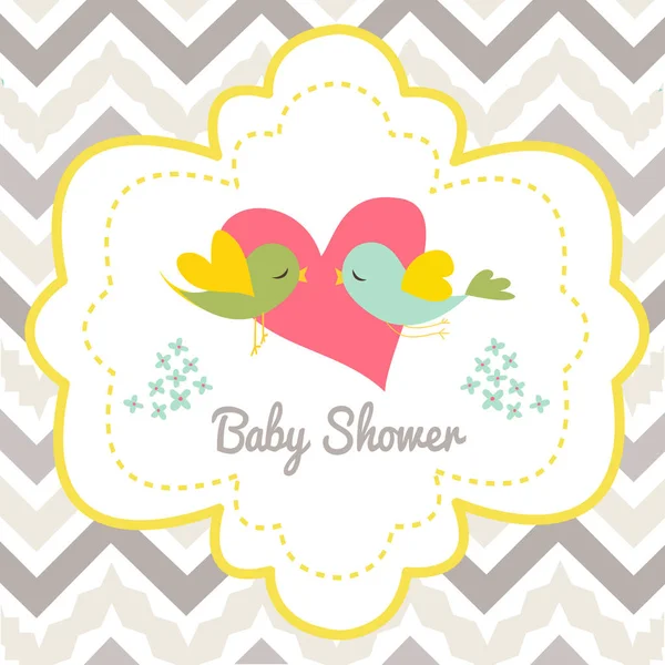 Baby Shower Invitation Card — Stock Vector