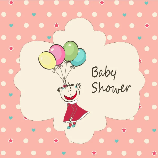 Bebê Chuveiro Convite Cartão — Vetor de Stock