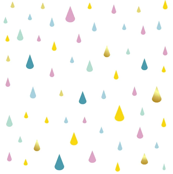 Kinder Mustern Regentropfen — Stockvektor