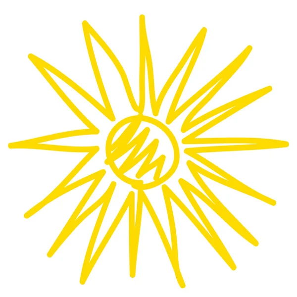 Rysunek Słońce Ikony — Wektor stockowy