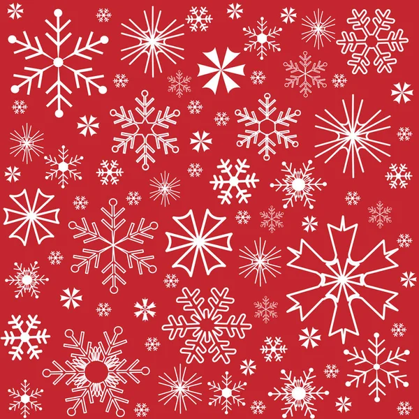 Χριστούγεννα Μοτίβο Νιφάδες Χιονιού Ευχετήρια Κάρτα — Διανυσματικό Αρχείο