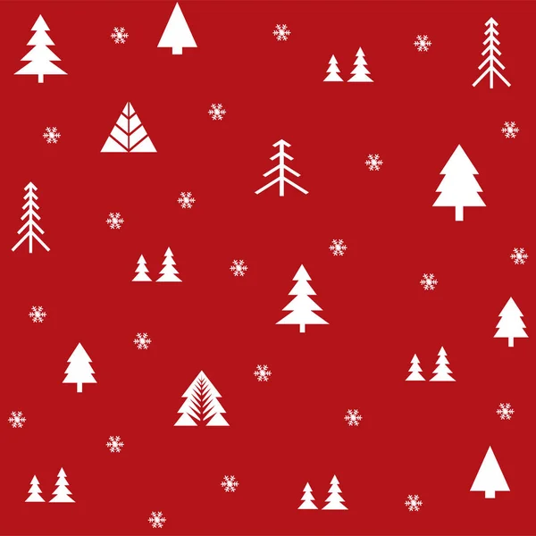 圣诞主题的无缝天然装饰品 红色冬季贺卡 — 图库矢量图片