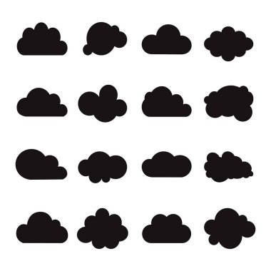 Bulut şekiller collection ve vektör