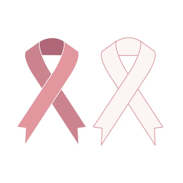 Breast Cancer Awareness Pink Ribbon Vector Image — Stock Vector