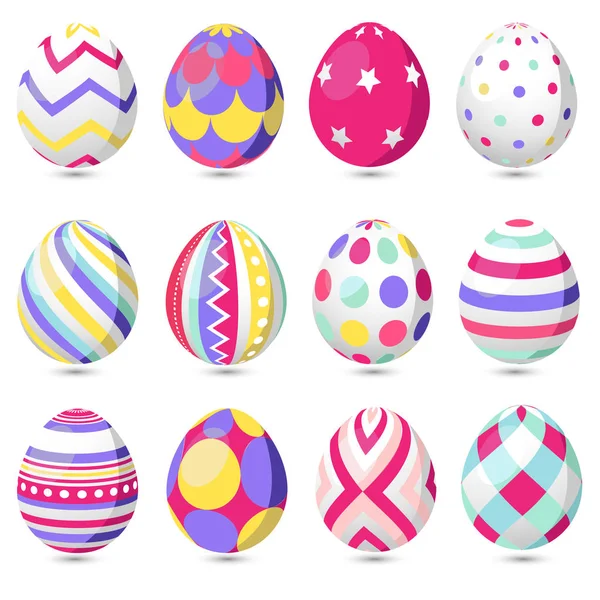 Conjunto Huevos Pascua Imagen Vectorial — Archivo Imágenes Vectoriales