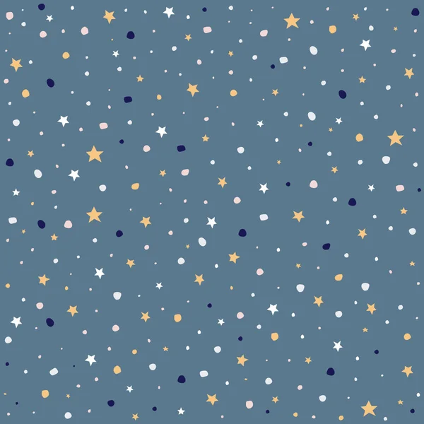 Céu Noturno Fundo Estrelas Vetor Ilustração — Vetor de Stock